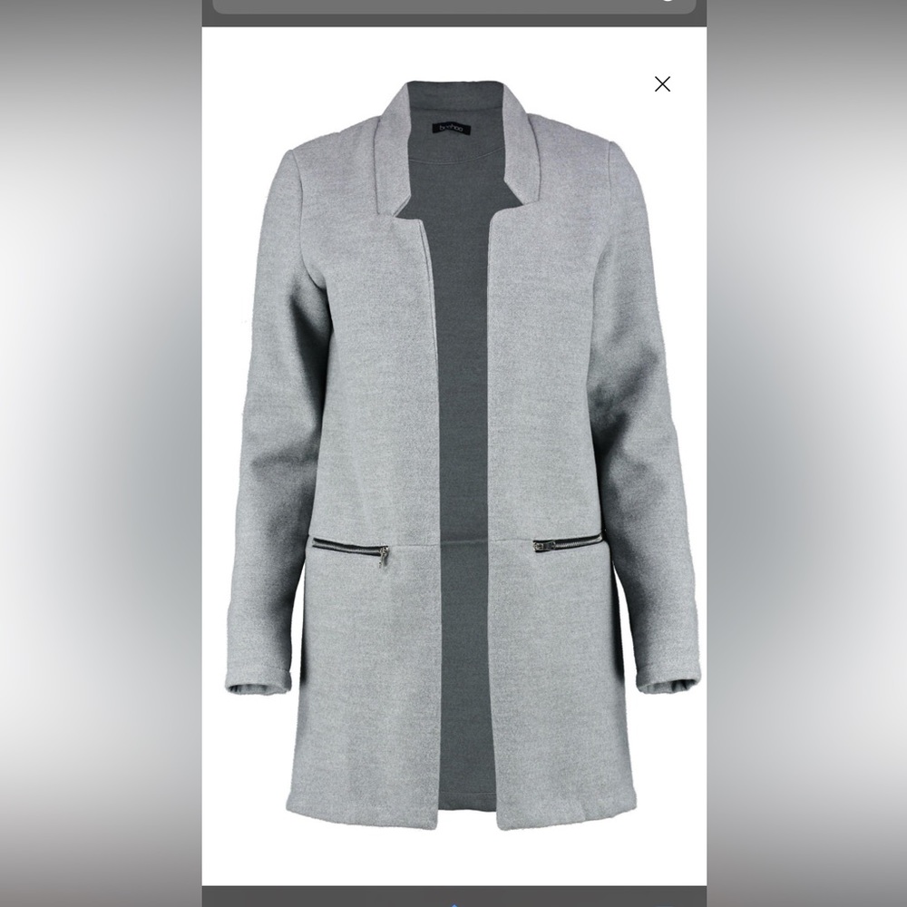 ZIP POCKET WOOL LOOK COAT - Picture 4 of 4